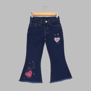 Dark Blue Bell Bottom Pants