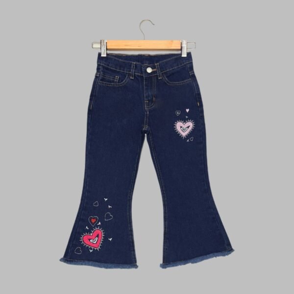Dark Blue Bell Bottom Pants